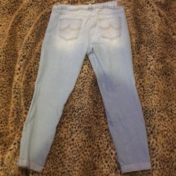 Jeans Juniors Light Blue Distressed Cuffed Jeans Poshmark